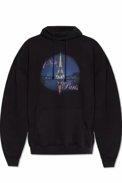VETEMENTS BLACK Sweatshirt with print