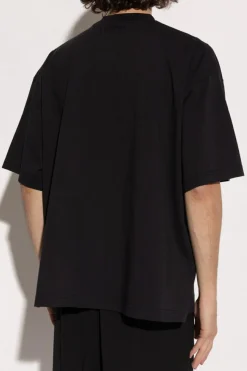 VETEMENTS BLACK T-shirt with print