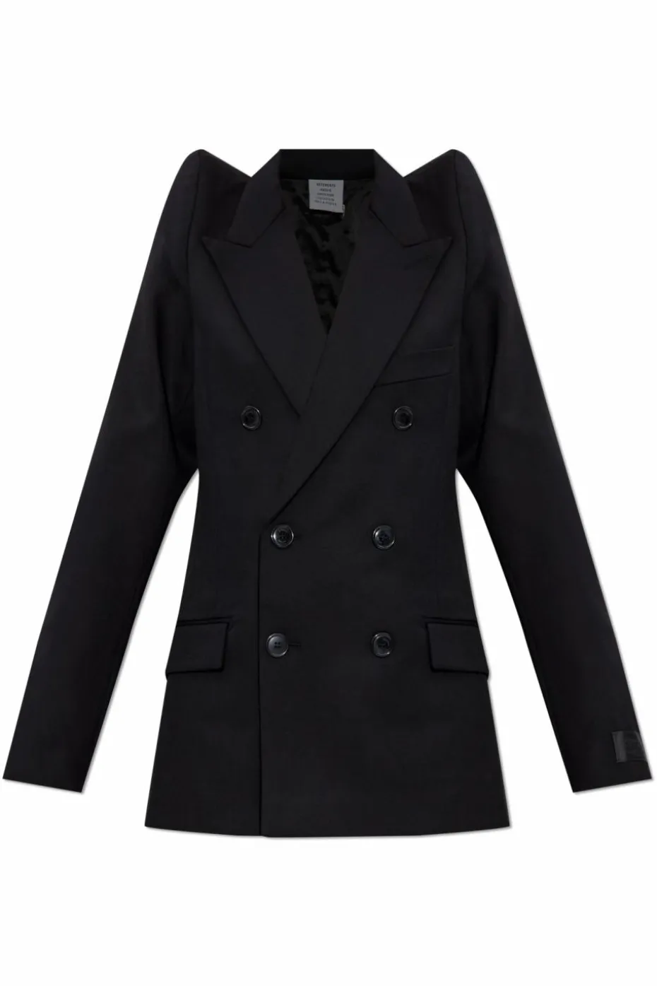 VETEMENTS BLACK Wool blazer