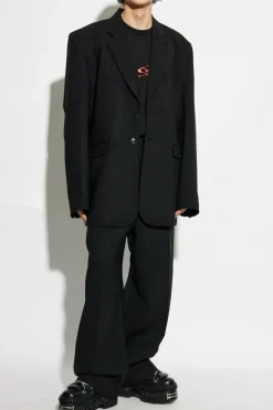 VETEMENTS BLACK Wool pants