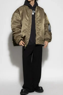 VETEMENTS GREEN Reversible oversize "bomber" jacket