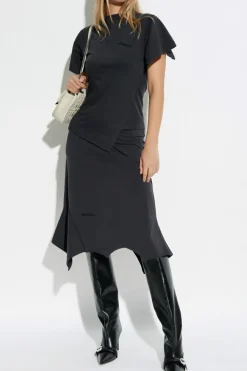 VETEMENTS GREY Skirt with decorative trim