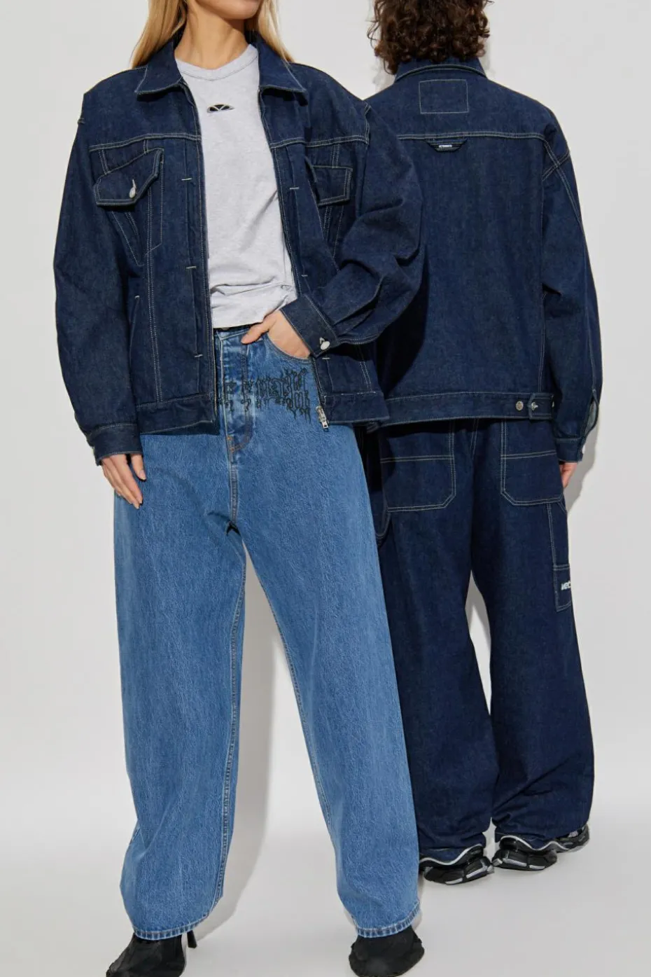 VETEMENTS NAVY BLUE Denim jacket