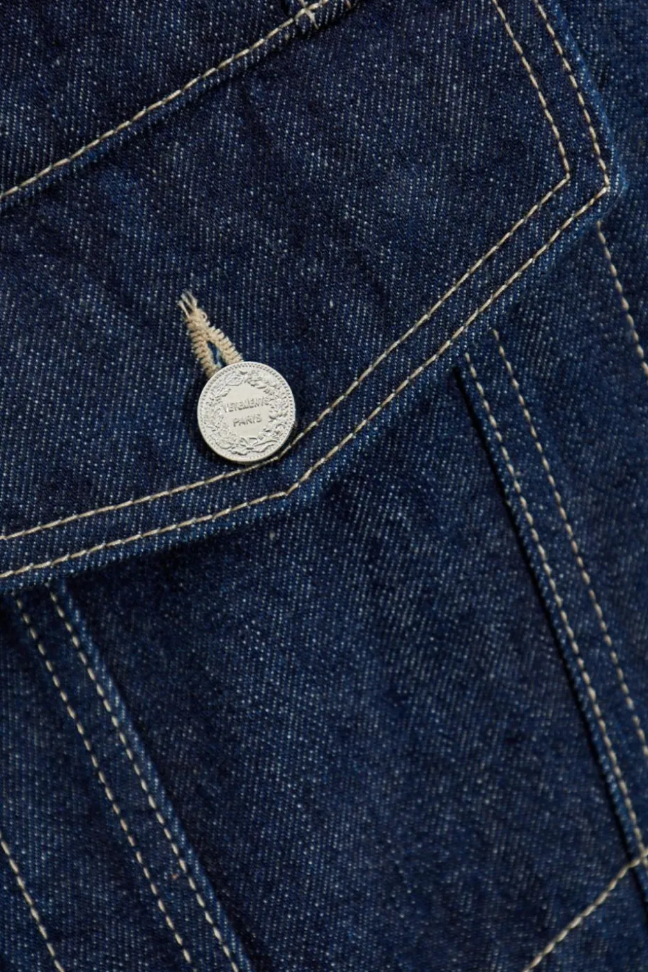 VETEMENTS NAVY BLUE Denim jacket