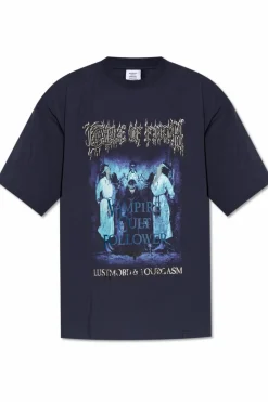 VETEMENTS NAVY BLUE Oversize T-shirt