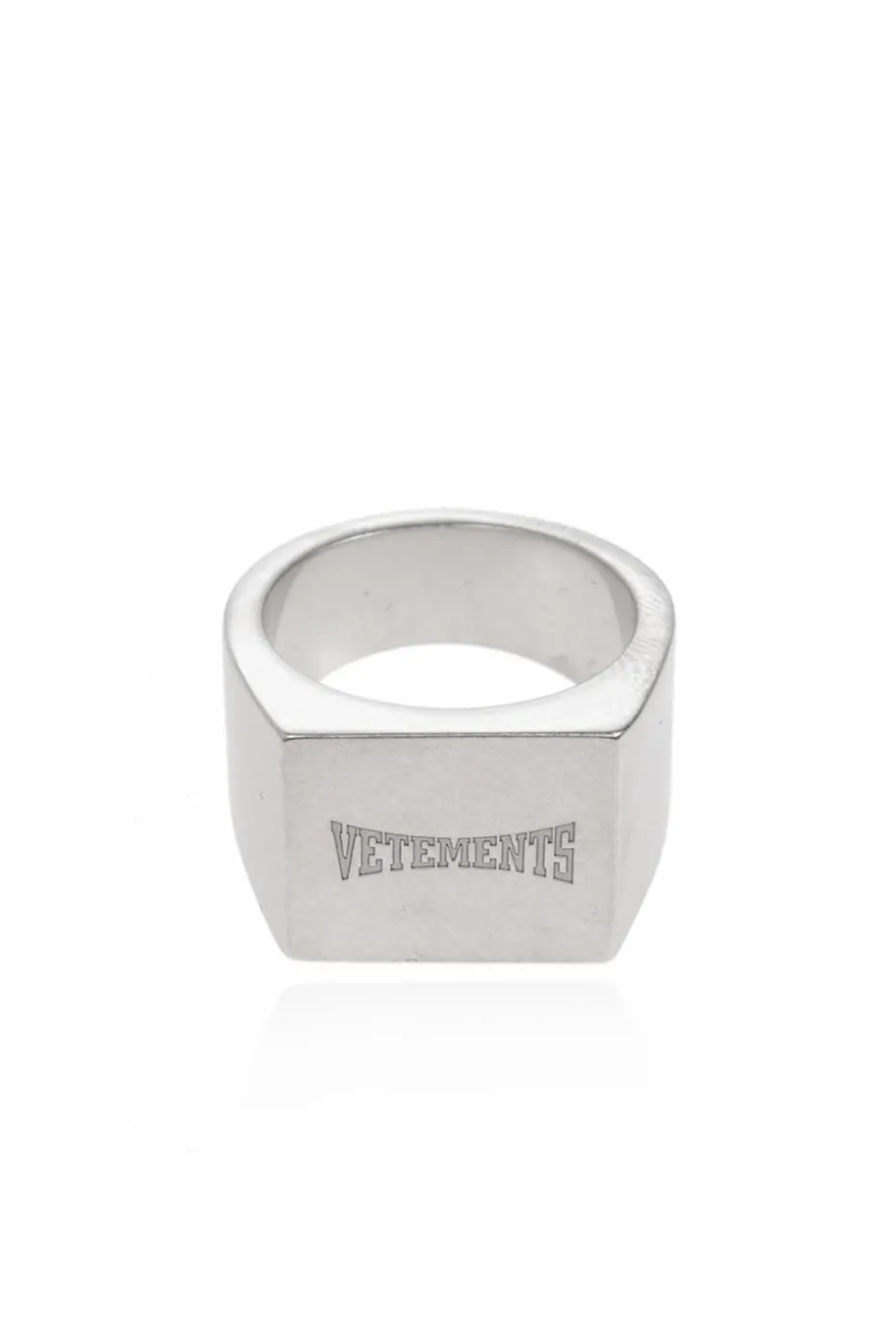 VETEMENTS SILVER Ring with logo