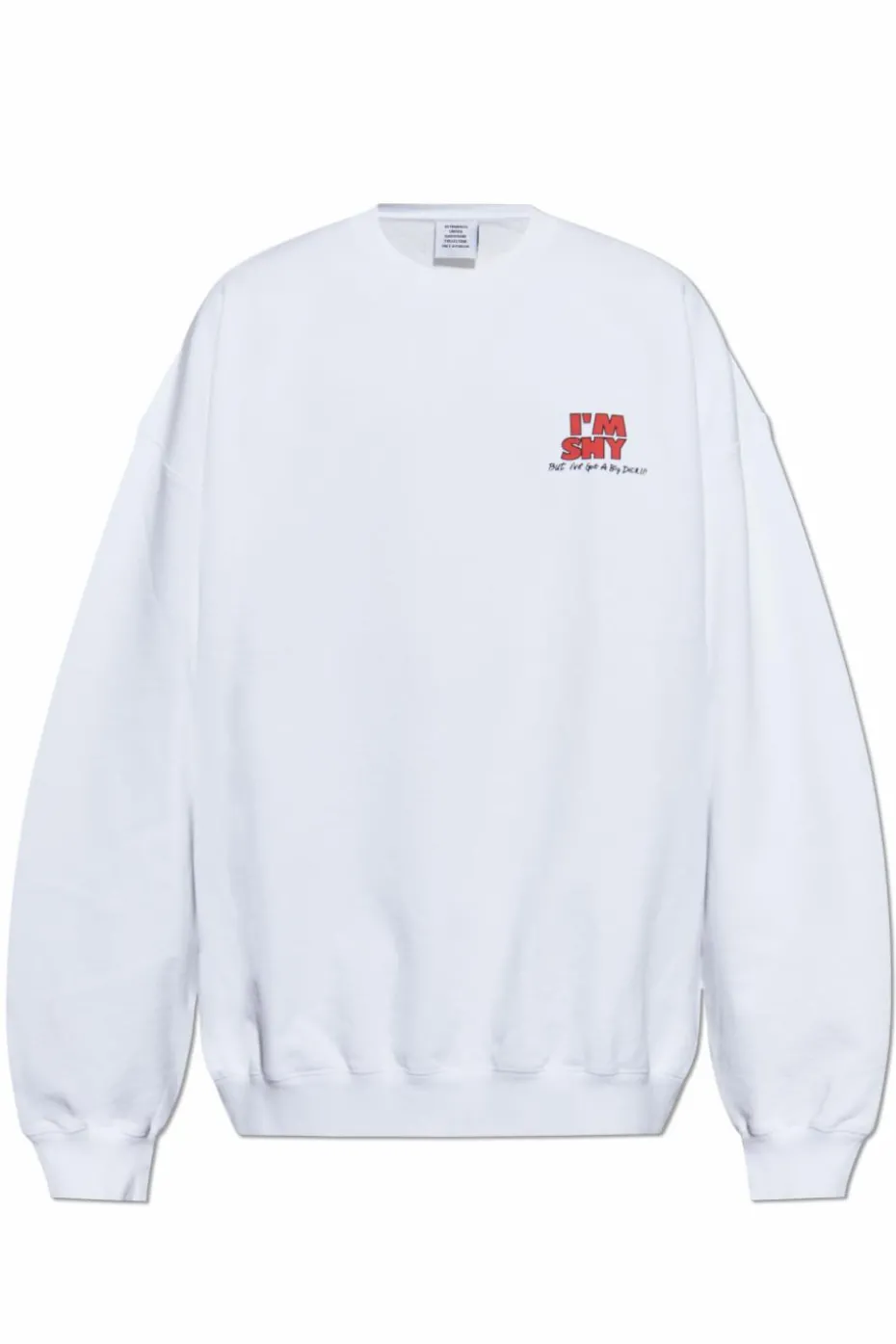 VETEMENTS WHITE Printed Hoodie