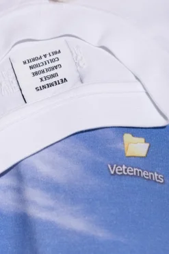 VETEMENTS WHITE Printed T-shirt