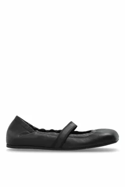 Vic Matie BLACK Leather Ballet Flats