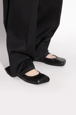Vic Matie BLACK Leather Ballet Flats