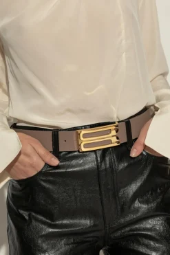 Victoria Beckham beige Leather belt