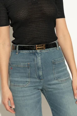 Victoria Beckham BLACK Leather belt