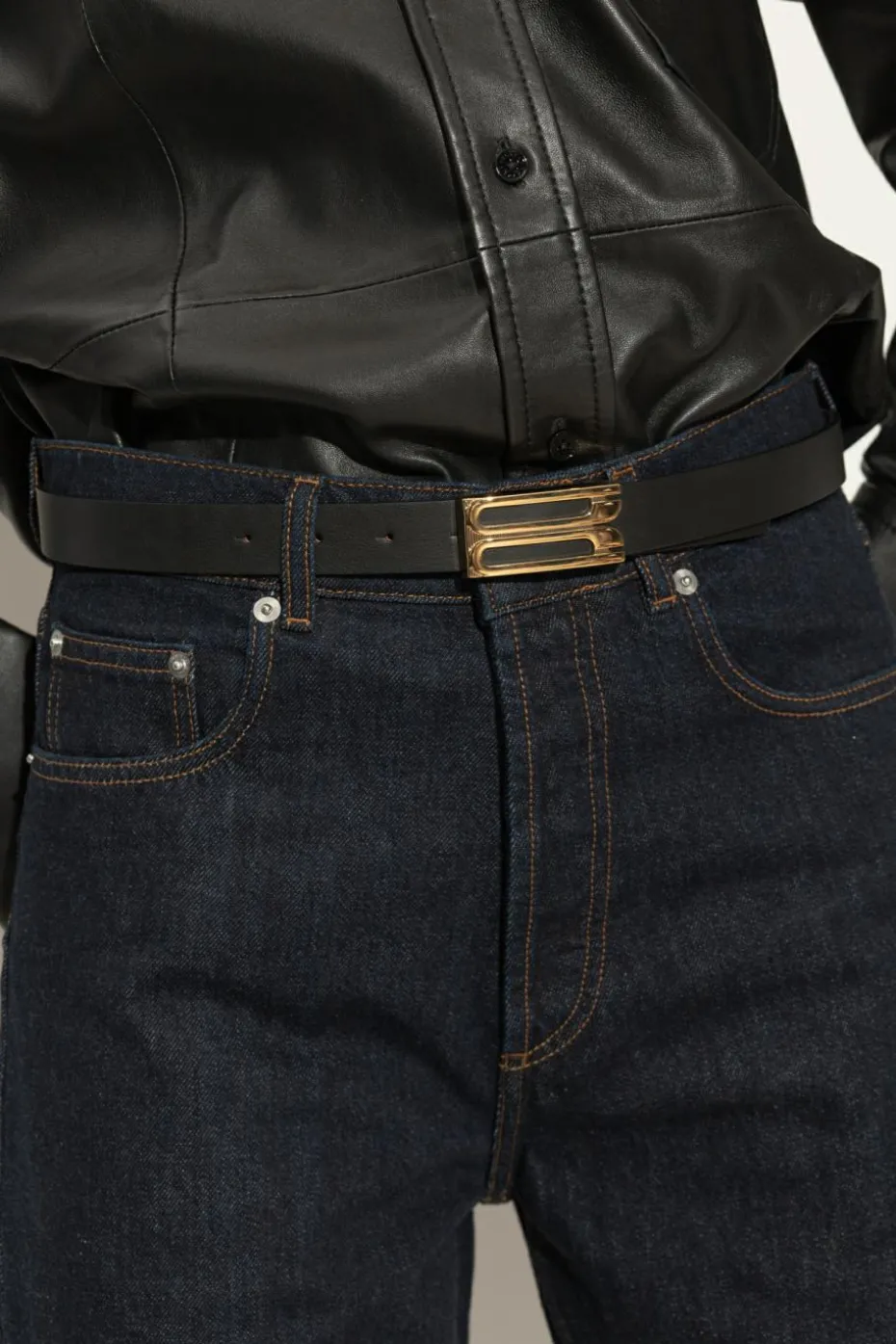 Victoria Beckham BLACK Leather belt