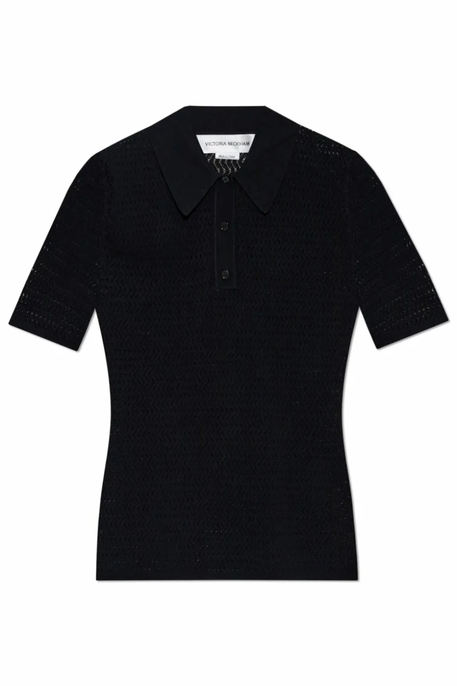 Victoria Beckham BLACK Patterned polo