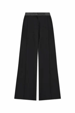 Victoria Beckham BLACK Pants with satin waistband