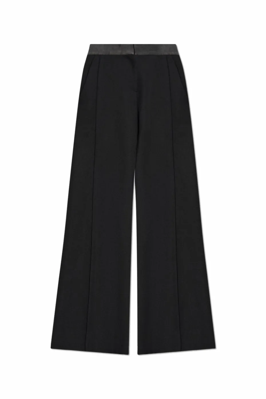 Victoria Beckham BLACK Pants with satin waistband