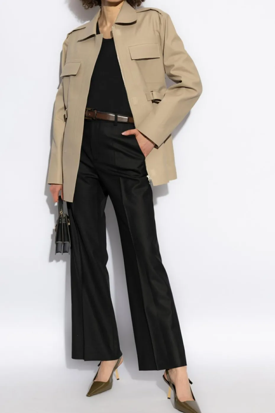 Victoria Beckham BLACK Pants with wool finish