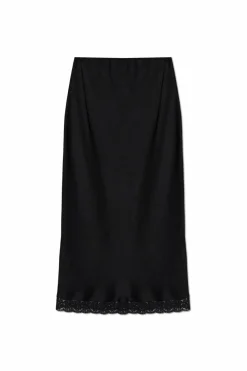 Victoria Beckham BLACK Satin skirt