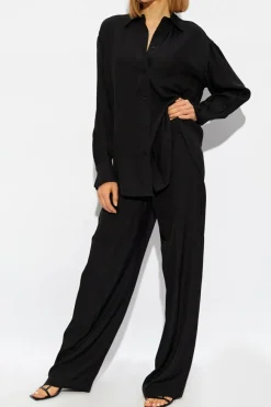 Victoria Beckham BLACK Trousers with logo