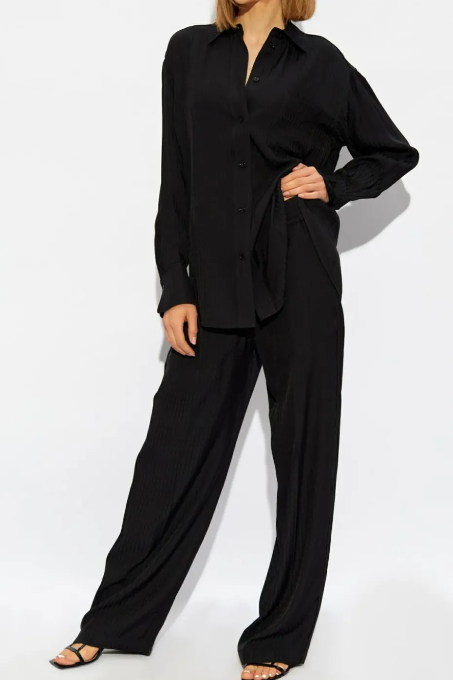 Victoria Beckham BLACK Trousers with logo