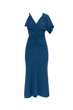 Victoria Beckham BLUE Draped Dress