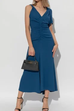 Victoria Beckham BLUE Draped Dress