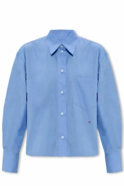 Victoria Beckham BLUE Shirt in organic cotton