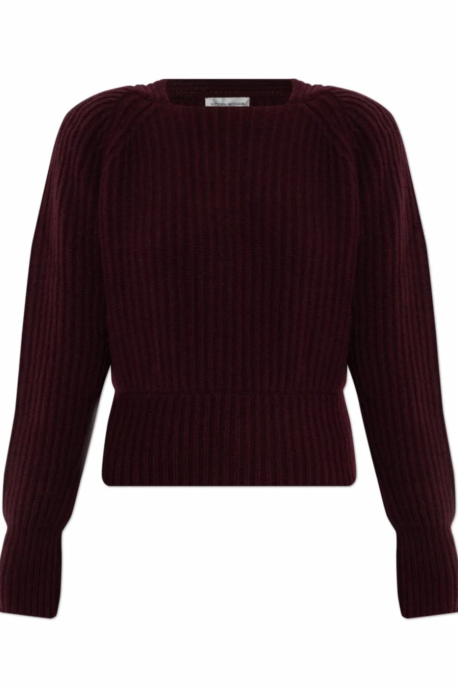 Victoria Beckham BURGUNDY Sweater with detachable shoulder pads