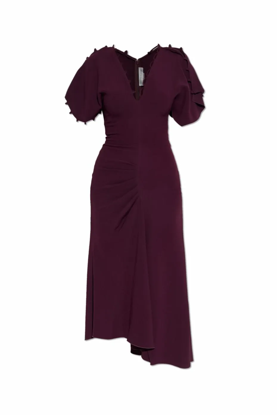 Victoria Beckham BURGUNDY Dress with front slit