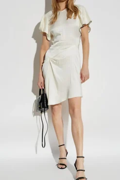 Victoria Beckham cream Draped dress