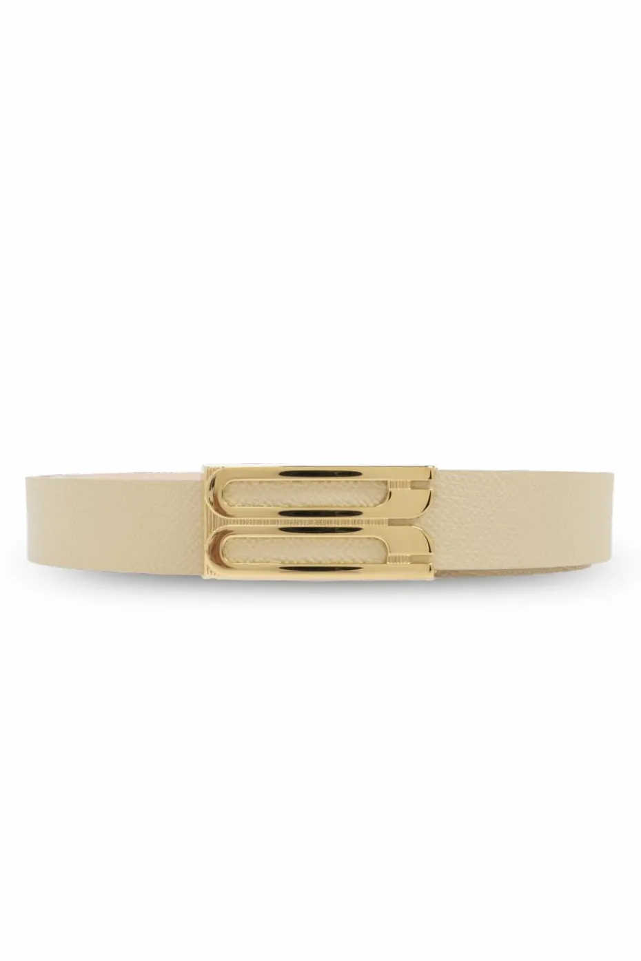 Victoria Beckham cream Leather belt