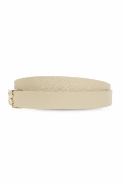 Victoria Beckham cream Leather belt