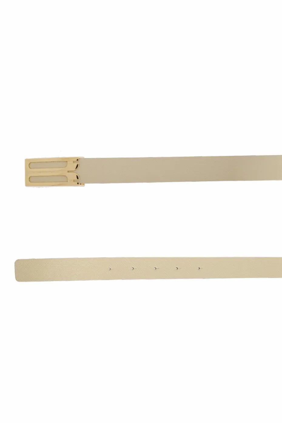 Victoria Beckham cream Leather belt