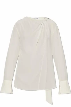 Victoria Beckham cream Silk top