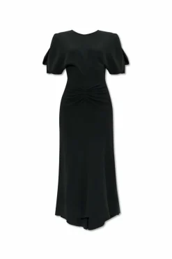 Victoria Beckham GREEN Dress with draping at the waist