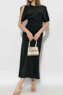 Victoria Beckham GREEN Dress with draping at the waist