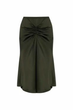 Victoria Beckham GREEN Draped skirt