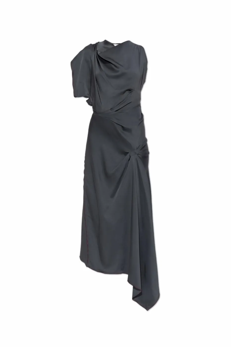Victoria Beckham GREY Asymmetric dress with draping