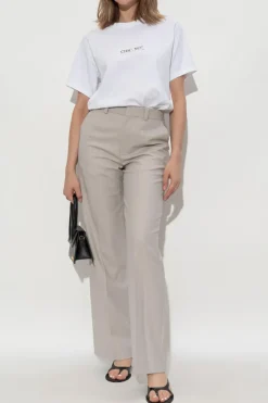 Victoria Beckham GREY Creased trousers