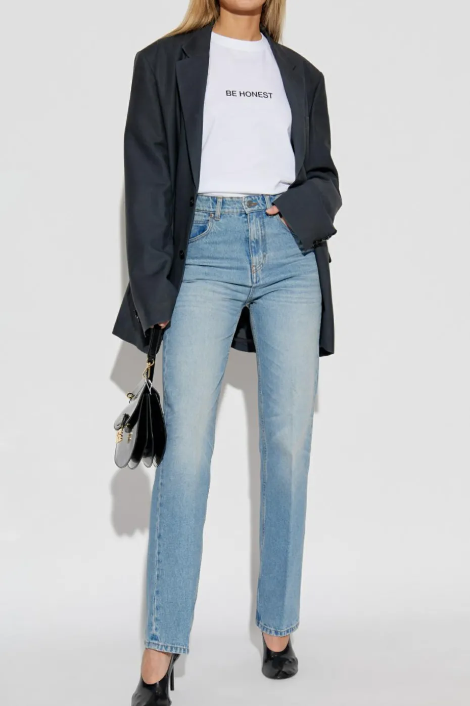 Victoria Beckham light blue Jeans with logo