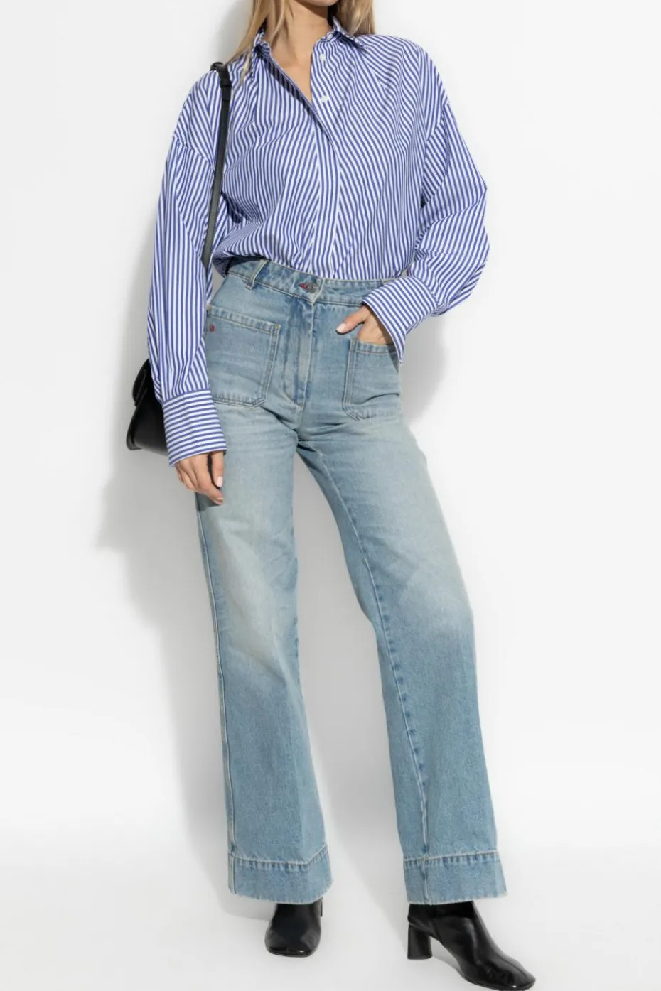 Victoria Beckham light blue Jeans with logo