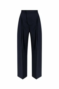 Victoria Beckham NAVY BLUE Pleat-front trousers