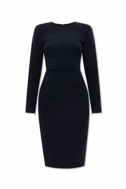 Victoria Beckham NAVY BLUE Dress with back slit
