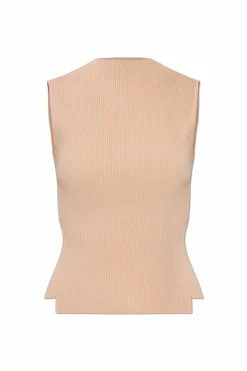 Victoria Beckham ORANGE Ribbed top
