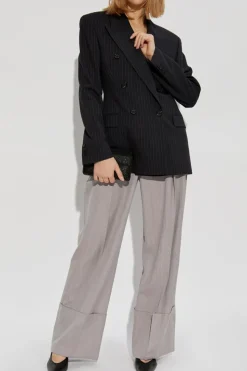 Victoria Beckham PURPLE Pants with wide-leg