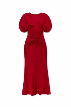 Victoria Beckham RED Dress with draping at the waist