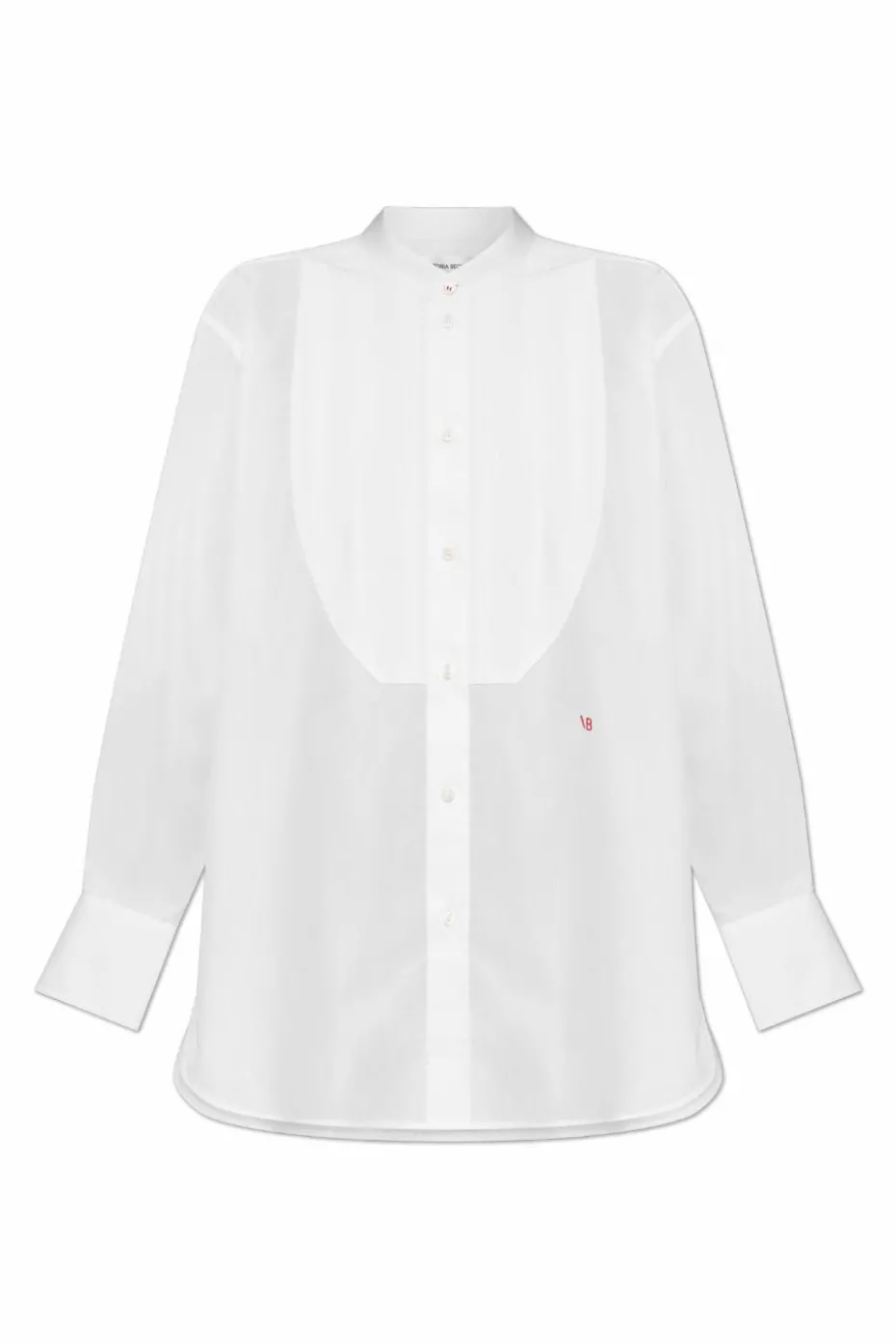 Victoria Beckham WHITE Shirt with a stand-up collar