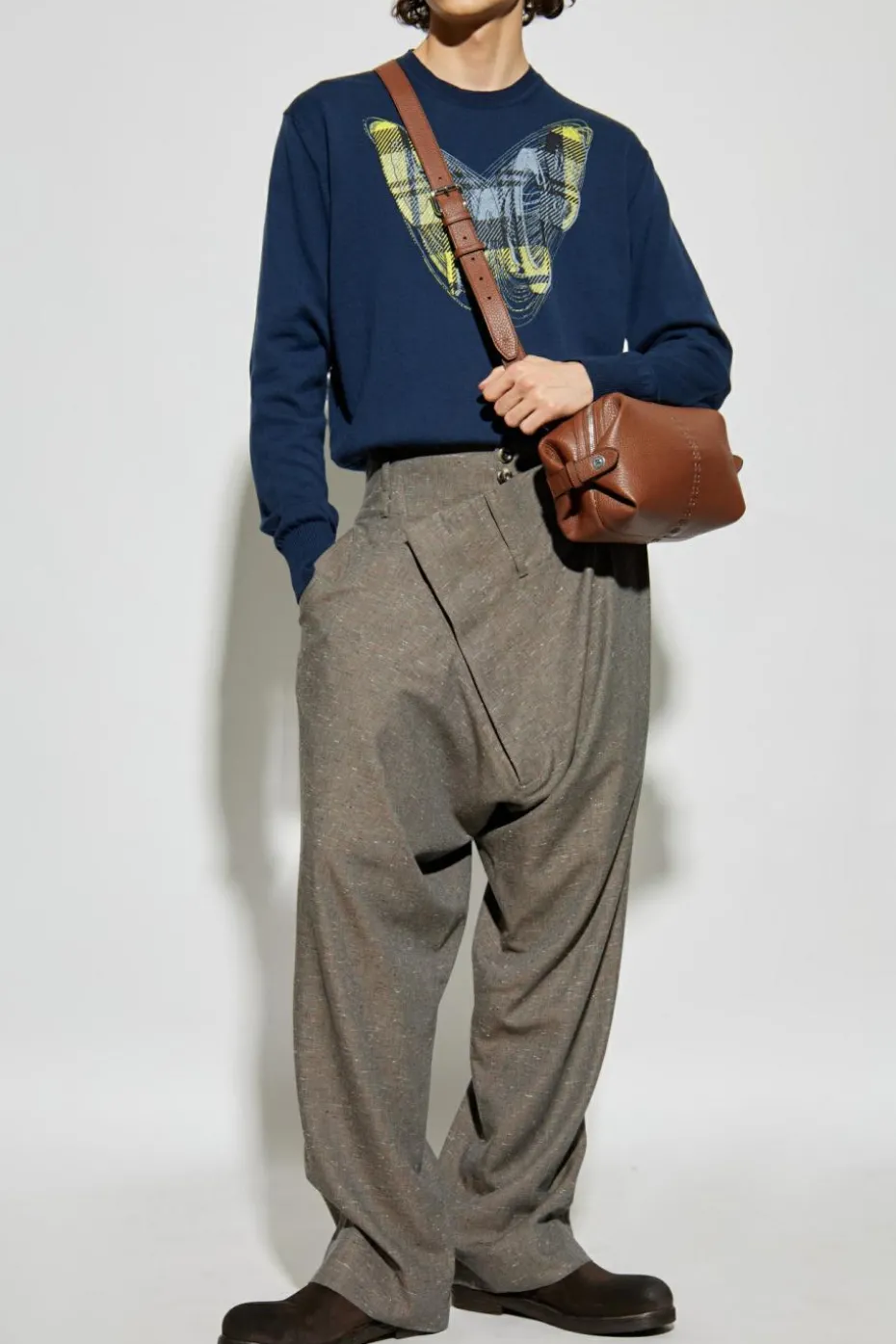 Vivienne Westwood beige Trousers with asymmetric fastening