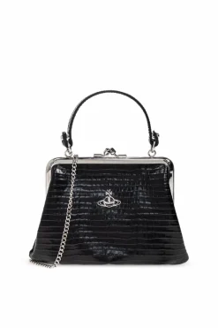 Vivienne Westwood BLACK Handbag `Granny Frame`