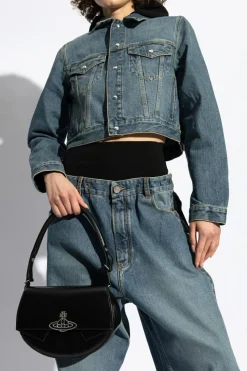 Vivienne Westwood BLACK Leather shoulder bag